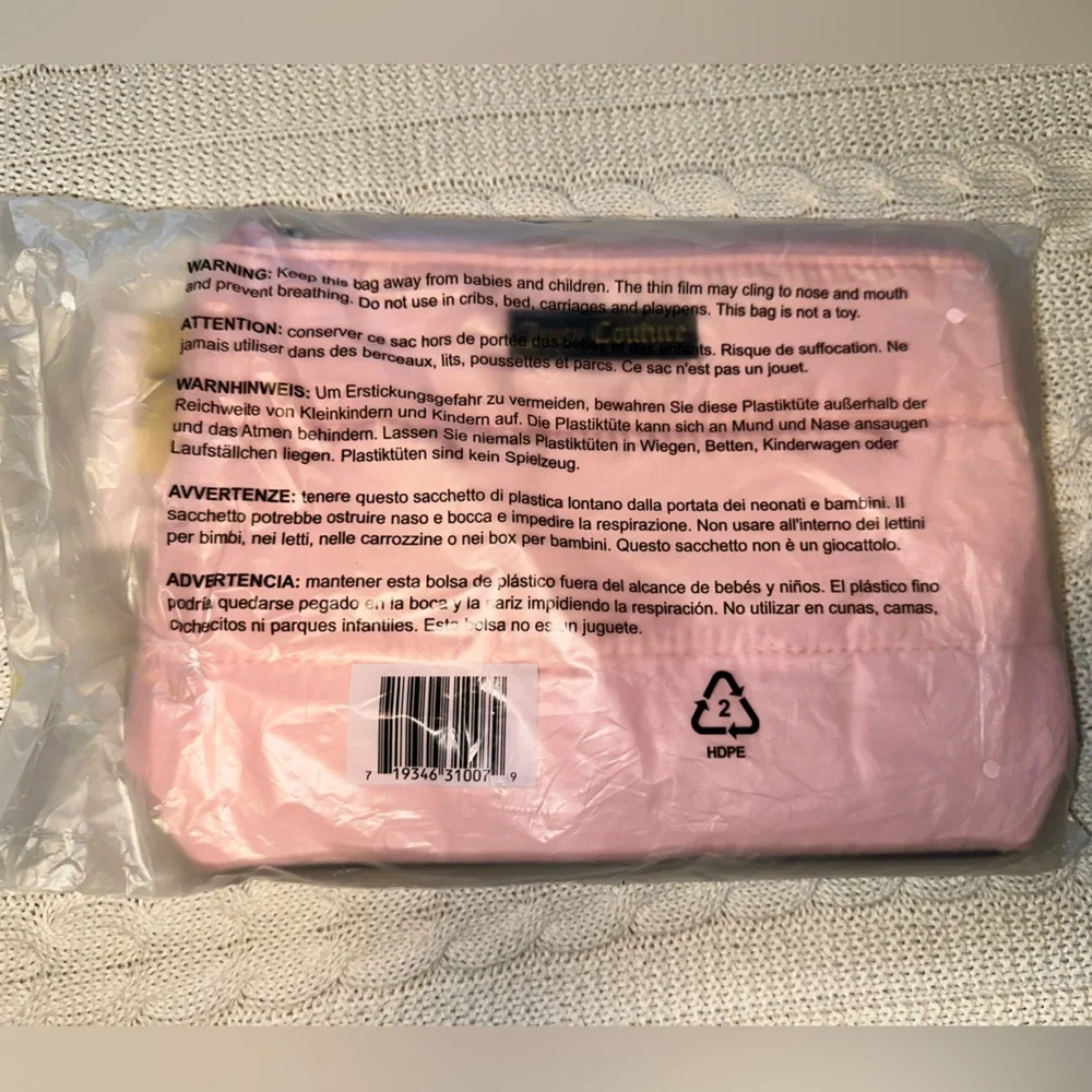 Juicy Couture Make Up Bag Pink NWT